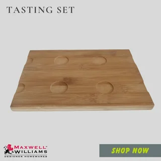 Maxwell &amp; Williams White Basics Bamboo Tasting Set