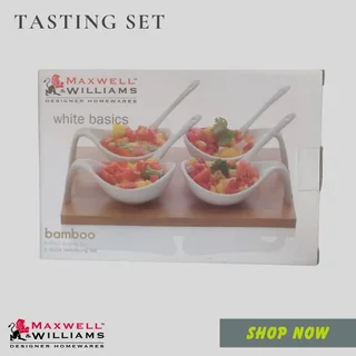 Maxwell & Williams White Basics Bamboo Tasting Set