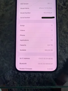 iPhone 13 Pro Max 1TB Space