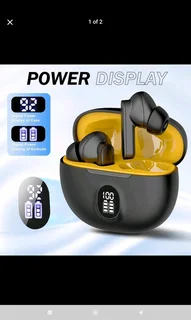 TWS Earbuds black and yellow
