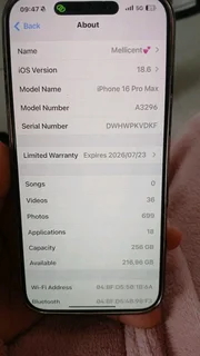 Desert titanium iPhone 16 promax,256GB