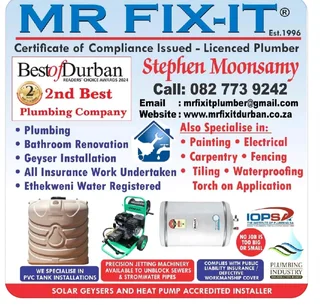 Plumbing and maintenance