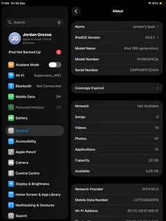 ipad 8th gen wi-fi and sim