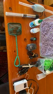 A fish tank with pump