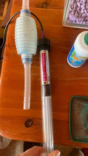 A fish tank with pump