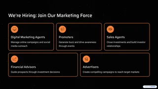 Looking for 1. Digital marketing agents 2. Promoters 3. Sales agents 4. Financial advisors