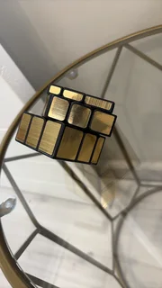 Mirror Rubix Cube, Gold colour, brand new