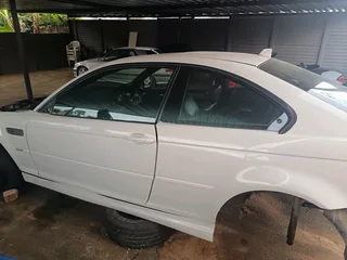 White Bmw M3 E36 2001 model stripping for parts