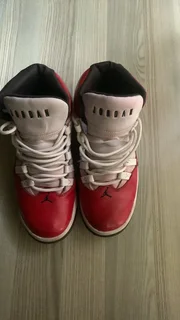 Uk7 red and white Jordan’s