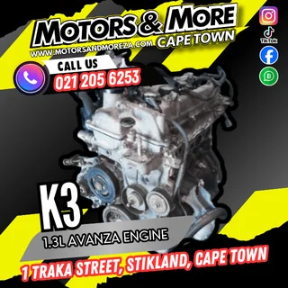 Toyota K3 1.3L Avanza Engine For Sale