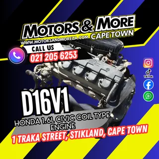 Honda D16V1 1.6 Civic Coil Type Engine For Sale