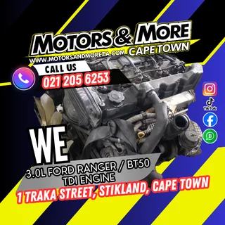 Ford WE 3.0 Ranger Bt50 Tdi Engine For Sale