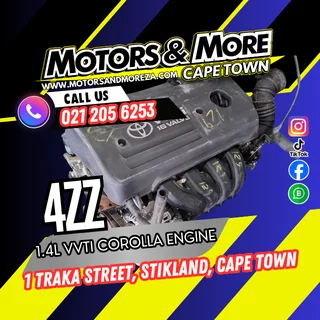 Toyota 4ZZ-FE 1.4 Corolla Vvti Engine For Sale