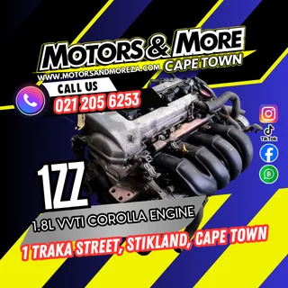 Toyota 1ZZ-FE 1.8 Corolla / Verso Vvti Engine For Sale