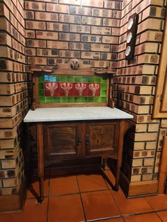 Antique marble-top washstand