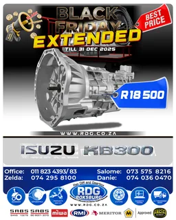 Isuzu Kb 300 Gearbox Black Friday Special