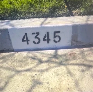 Curb House Number Painting