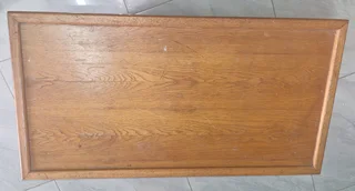 Solid oak table and stools