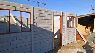 Vibracrete slab walls, houses&amp;palissade fence