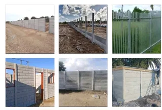 Vibracrete slab walls, houses&amp;palissade fence