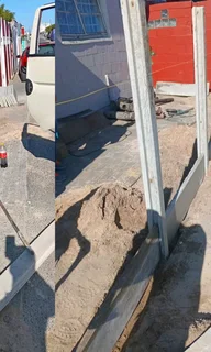 Vibracrete slab walls, houses&amp;palissade fence