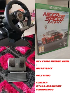 Pxn v3 pro gaming steering wheel &#43; NFS payback