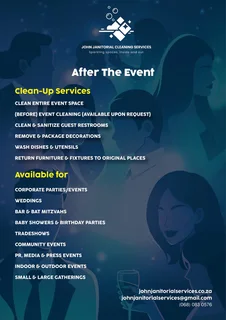 After the event clean-up