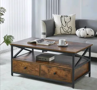 Burnt wood coffee table