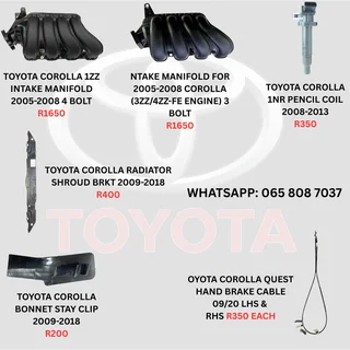 Toyota Corolla Profesional/quest Parts