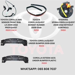 TOYOTA COROLLA PROFESIONAL/QUEST PARTS