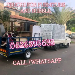 Trucks for furniture and rubble removals at affordable prices