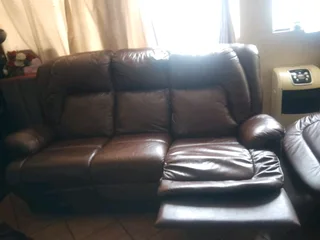 Brown sofas