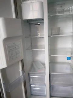Black fridge.