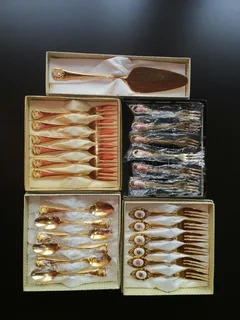 Eetrite Shelley 24-carat Gold-plated Cake & Dessert Cutlery Set
