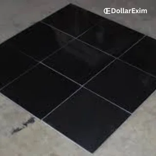 absolute Black Granite Slabs – Premium Export Quality-DollarExim