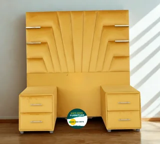 Headboard and 2 pedestals set.