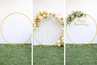 Round backdrop stand for hire