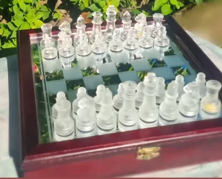 Glass chess set