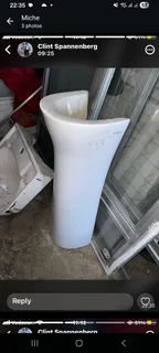 3 alliminium frames and 1 hand basin with Stand