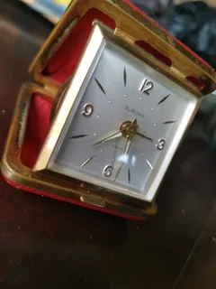 Vintage Europa 7 Jewel Travel Alarm Clock (germany) | Red Case | Mid-century