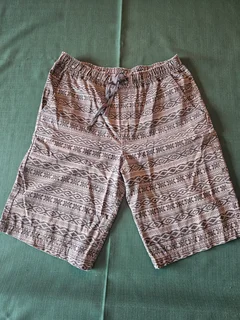 Men’s Geometric Print Casual Shorts (African) – Elastic Drawstring Waist – Pretoria - 13/14 yrs