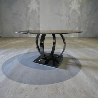 Modern Dining Table & Luxury Velvet Chair – Excellent Condition