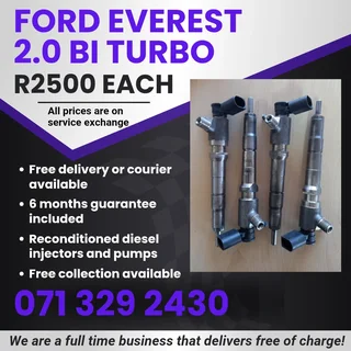 Ford Everest 2.0 Bi Turbo Diesel Injectors For Sale With Warranty