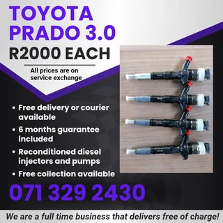 Toyota Prado 3.0 Injectors For Sale With Warranty Included
