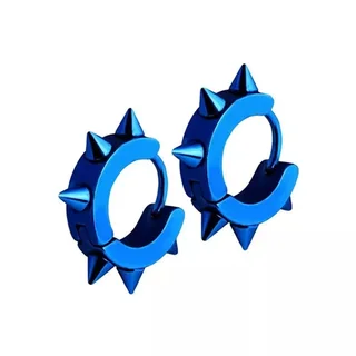 Men or Women Jewelry. Stainless Steel Hoop Spike Punk, Goth Earrings.