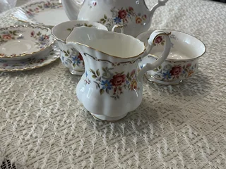 1980 Original Royal Albert “Jubilee Rose” Bone China – Complete Set