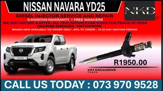 Nissan Navara yd25 Diesel Injectors