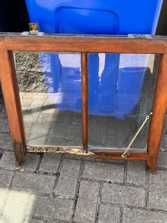 Second hand window, slight damage on bottom left side