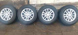 A set of 17inch toyota hilux mags and tyres