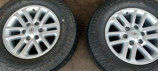 A set of 17inch toyota hilux mags and tyres